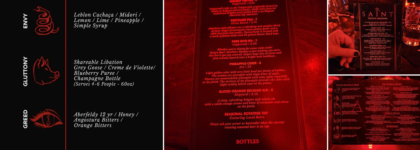 The Saint Menu