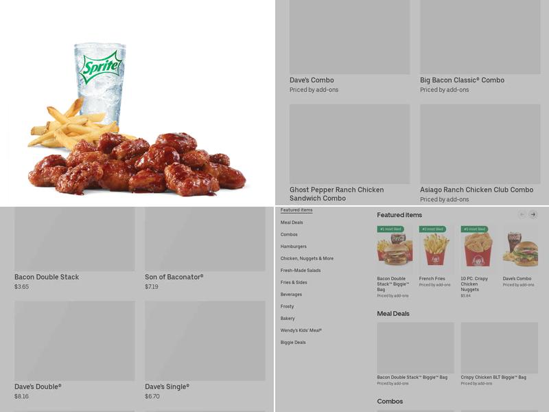Wendy's Menu