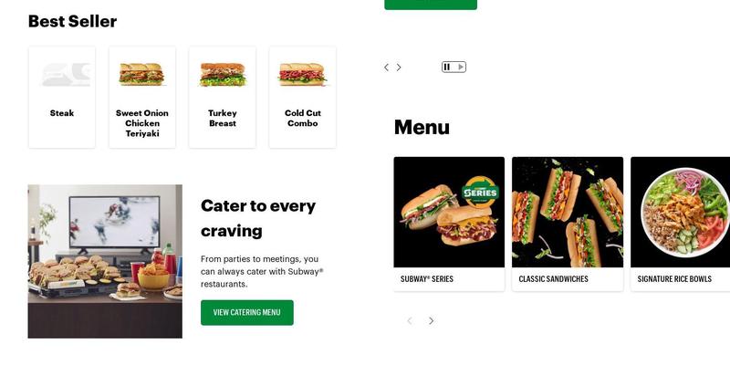 Subway Menu