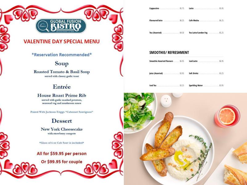 Global Fusion Bistro Menu