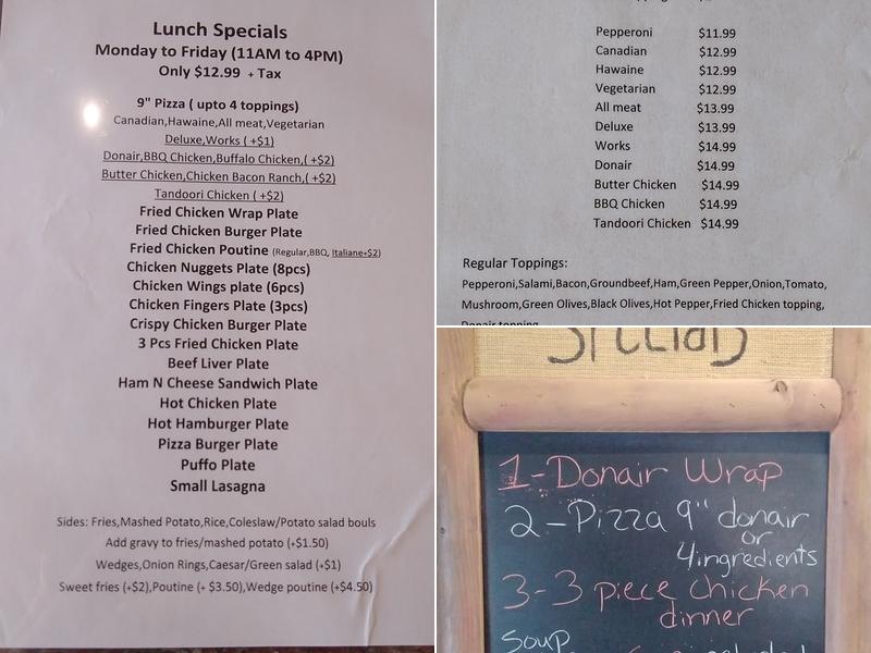 Pizza Menu
