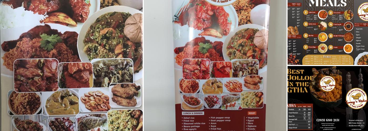 Temmy's Kitchen Menu