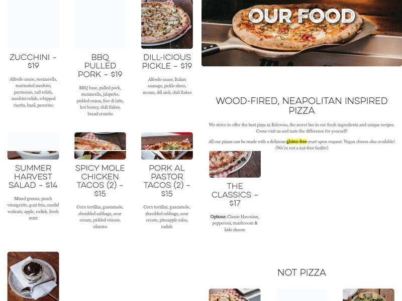 Red Bird Brewing Menu