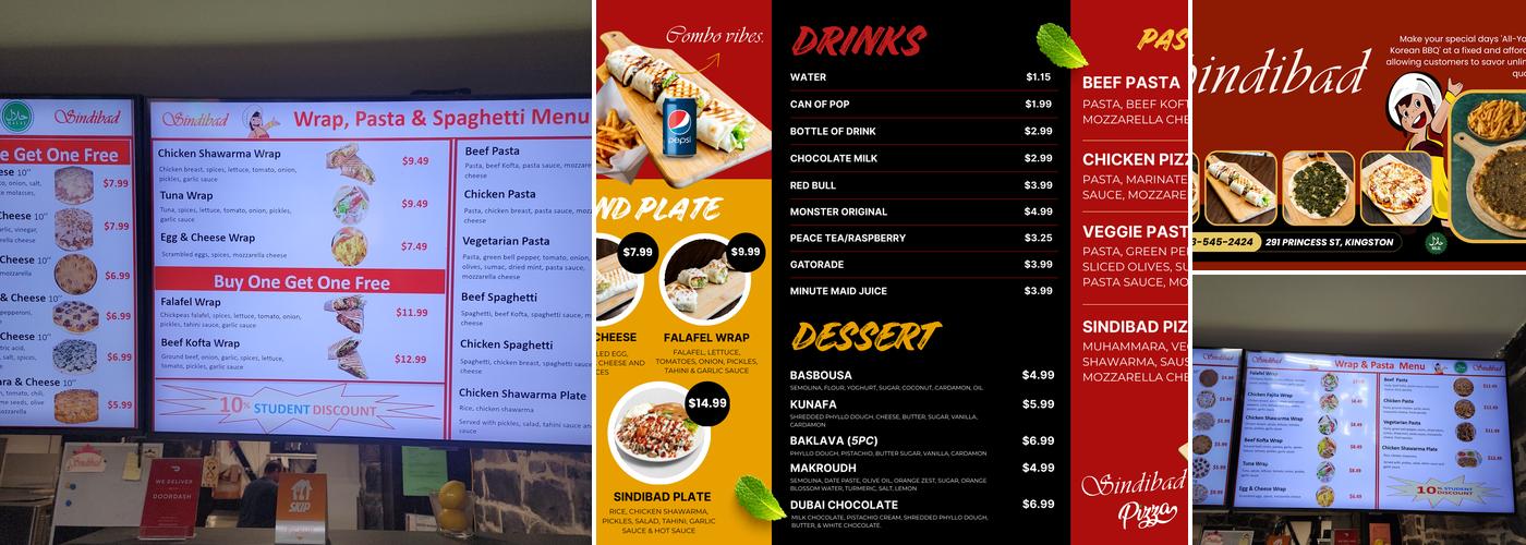 Sindibad Menu