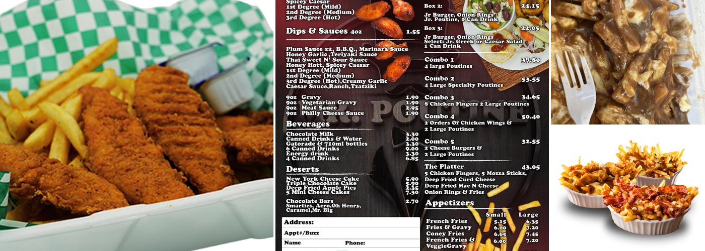 Mr. Poutine Menu
