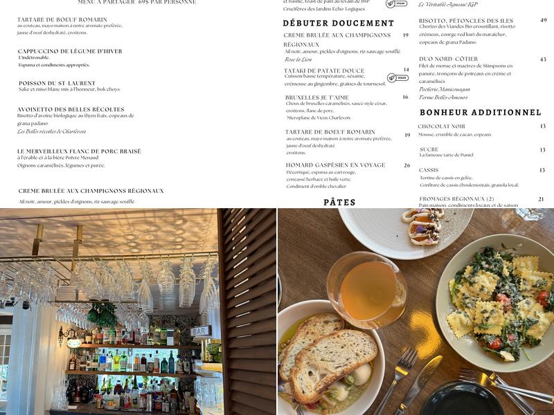 Auberge La Marmite Cafe Bistro Menu