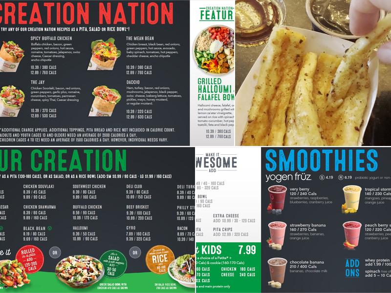Pita Pit Menu