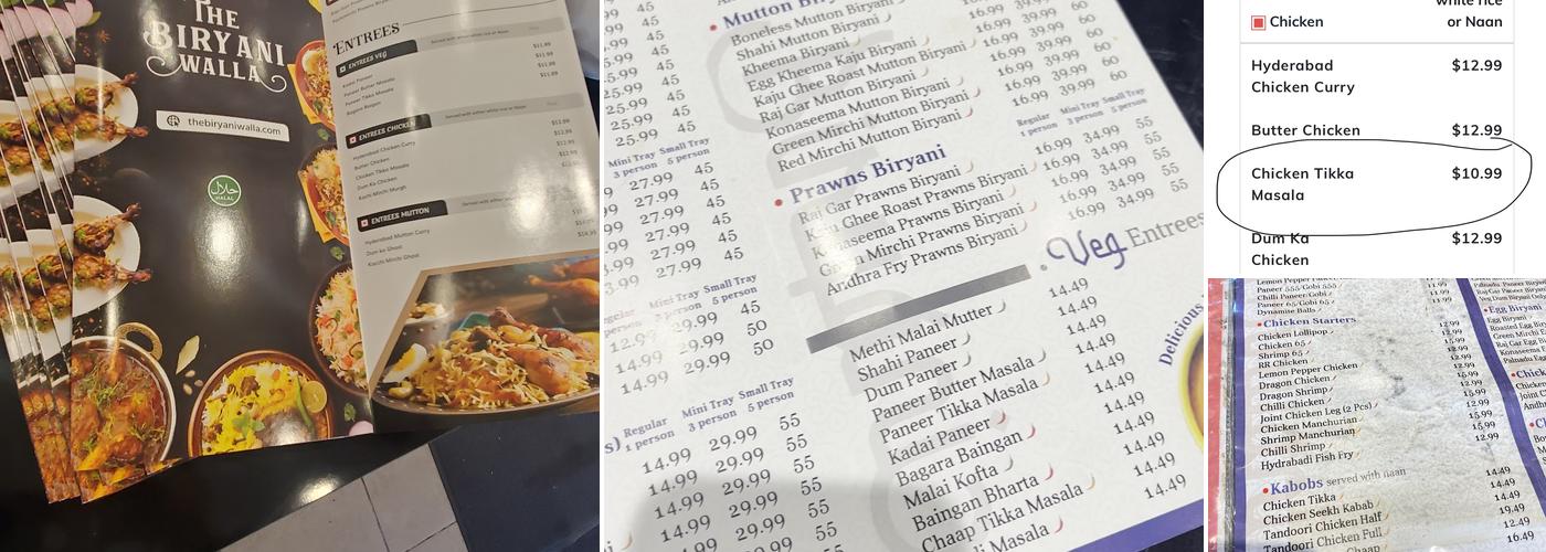 Biryani Master Menu