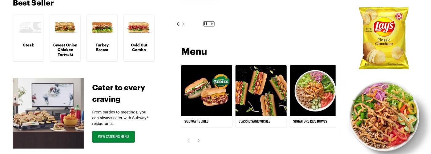 Subway Menu