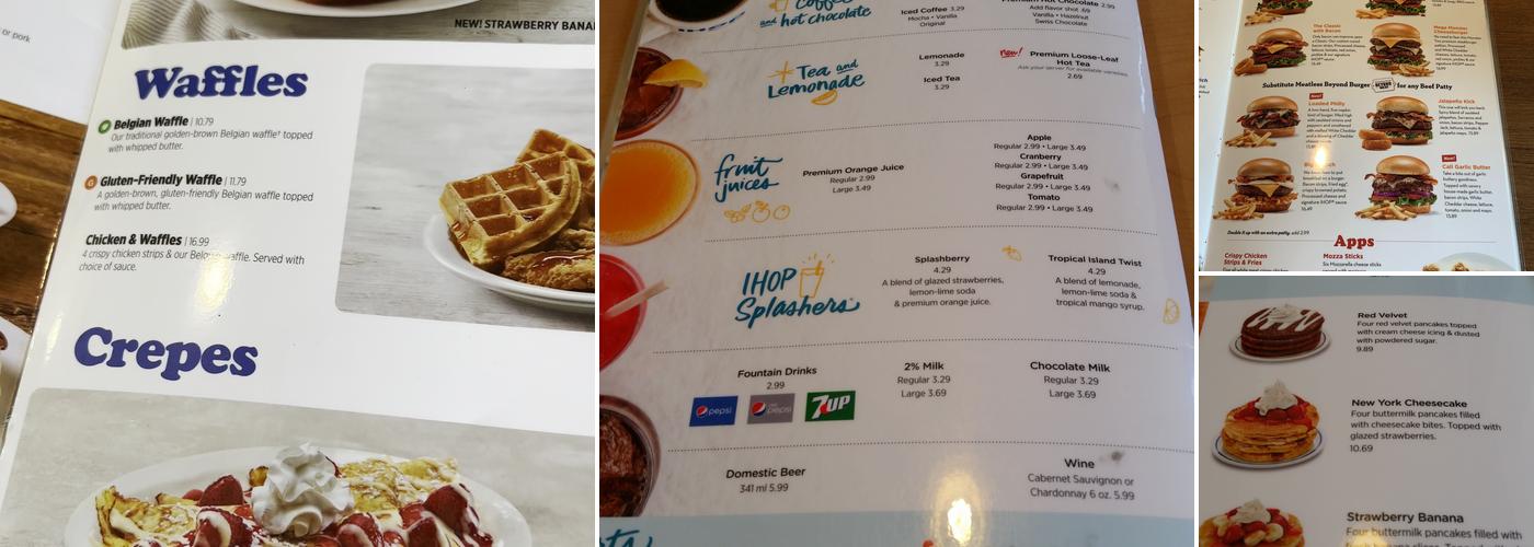 IHOP Menu
