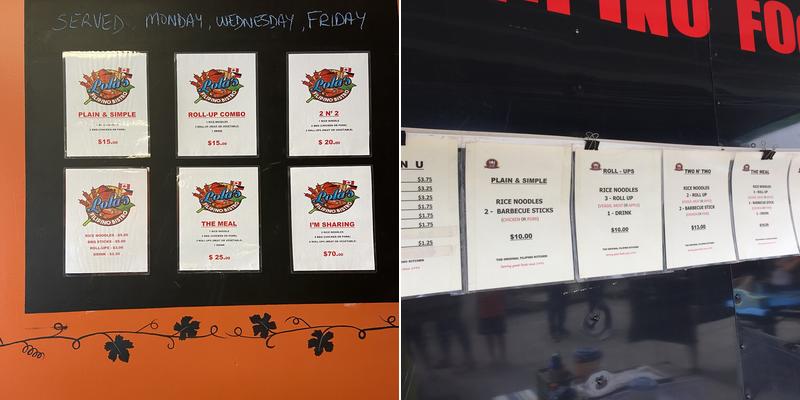 Lola's Filipino Bistro Menu