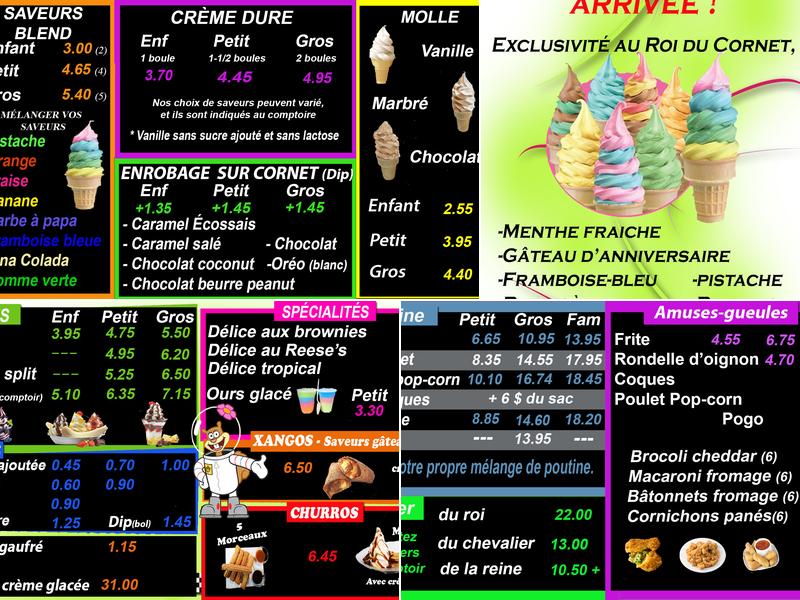 Le Roi Du Cornet Menu