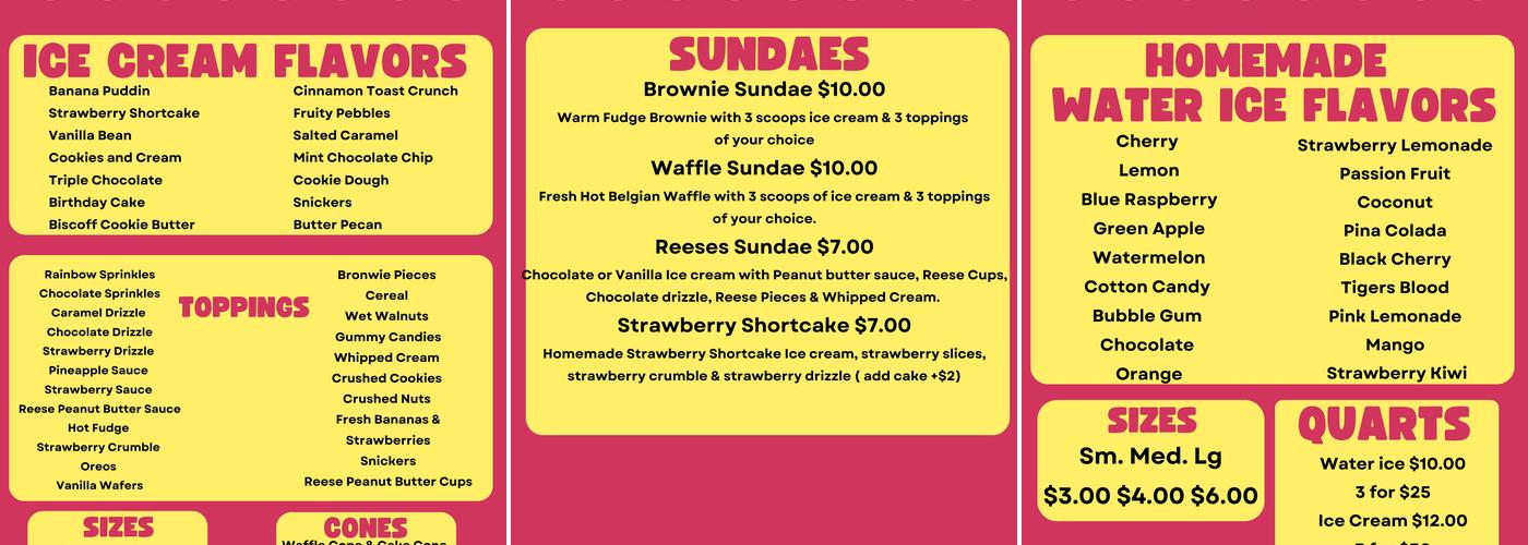 Yummies Palace Menu