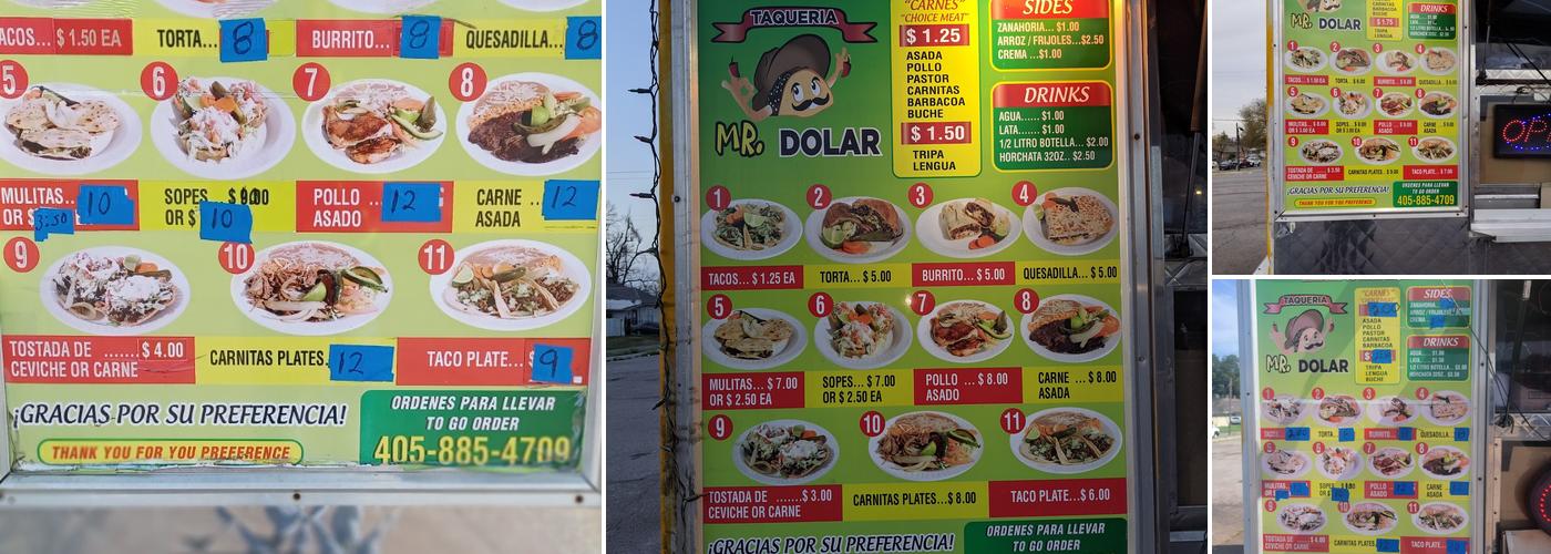Mr. Dollar #2 Menu