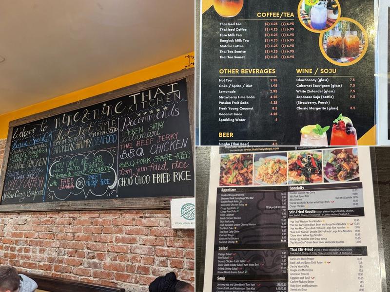 Nine & Nine Thai Kitchen Menu