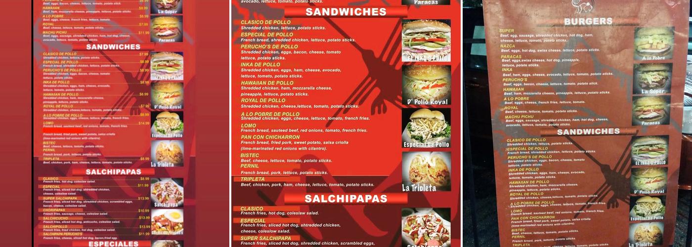 Perucho’s Menu