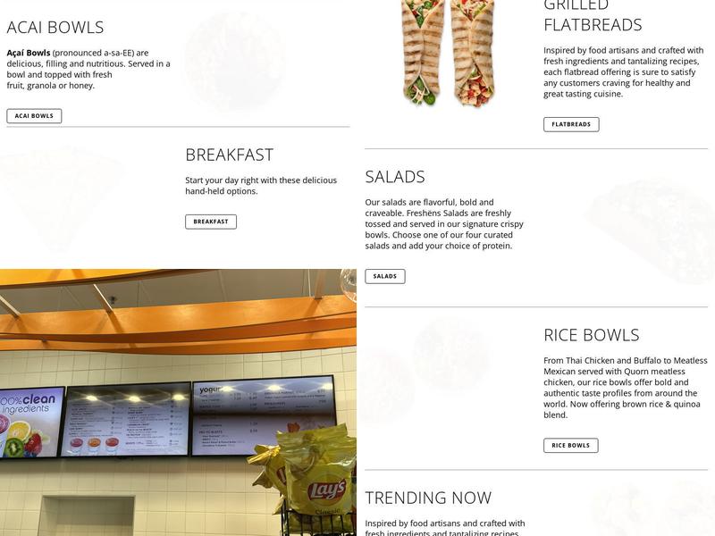 Freshëns Menu