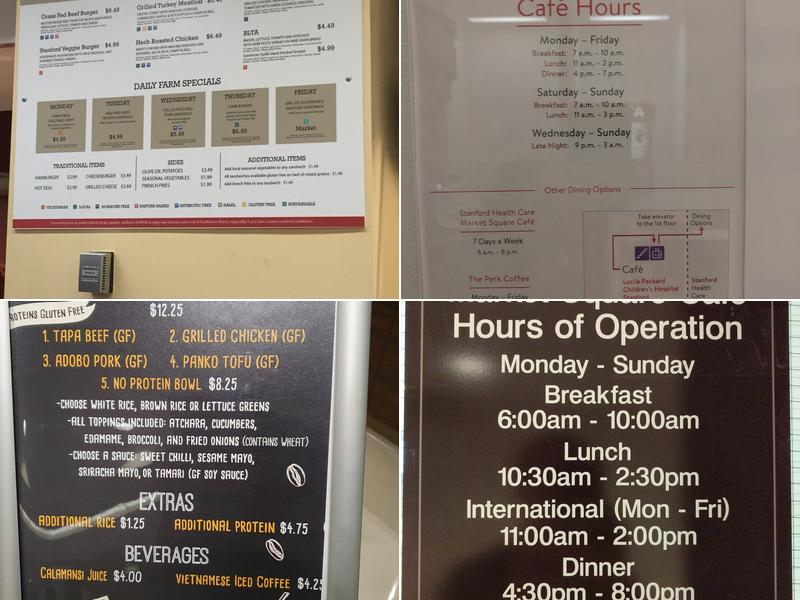 Market Square Cafeteria Menu