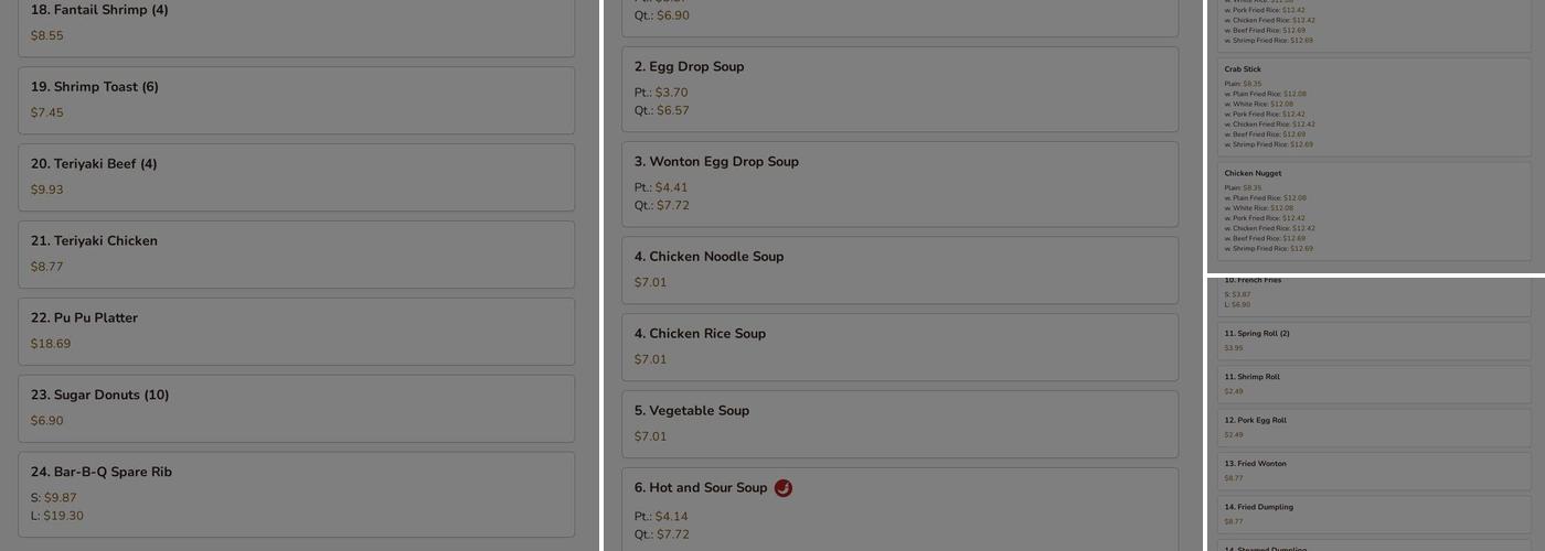 Lucky | Chinese Restaurant Menu