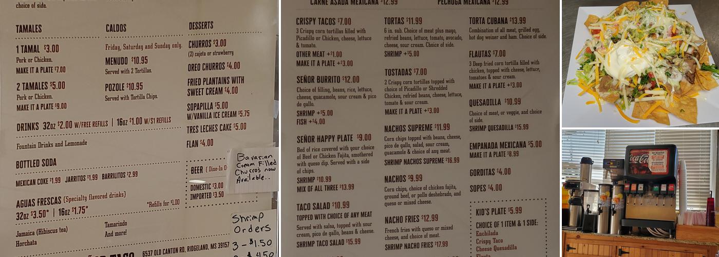 Señor Taco Menu
