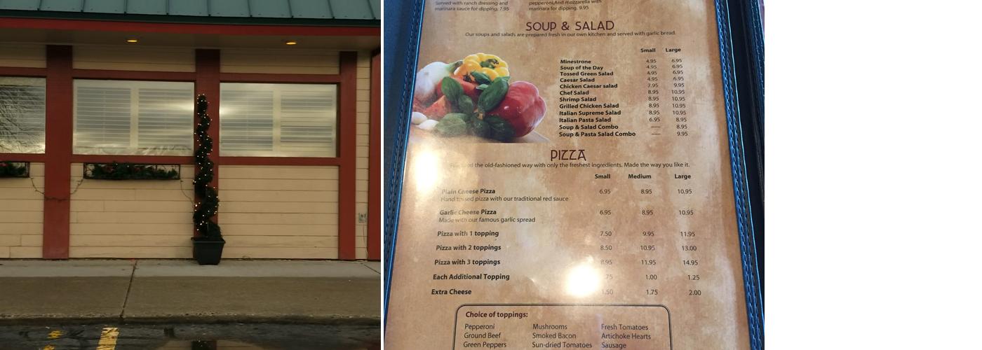 Chef Tom's Italian Cafe Menu