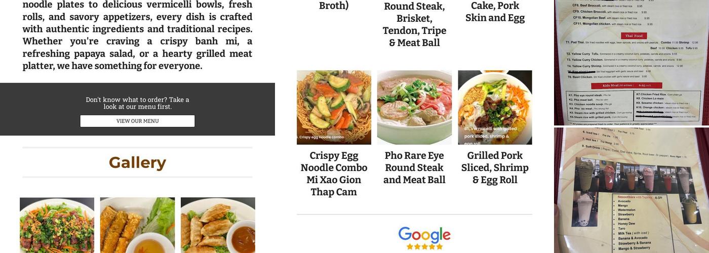 Pho Win Menu