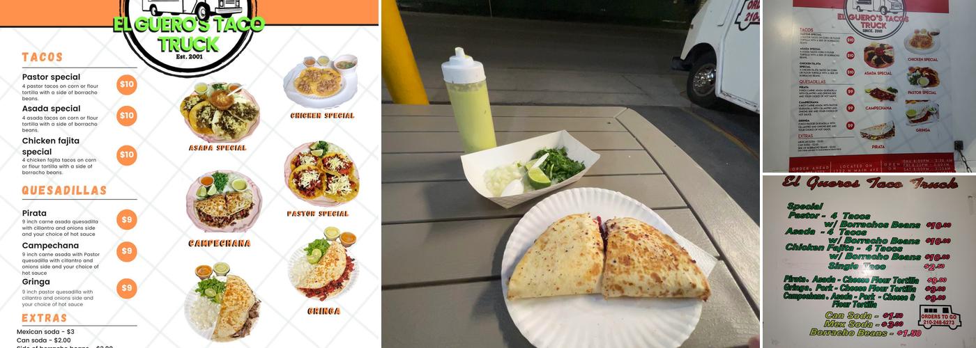 Tacos El Guero Menu