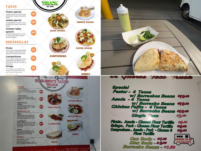 Tacos El Guero Menu