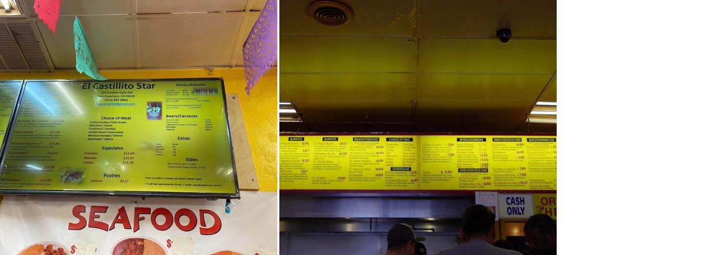 El Castillito Taqueria Star Menu