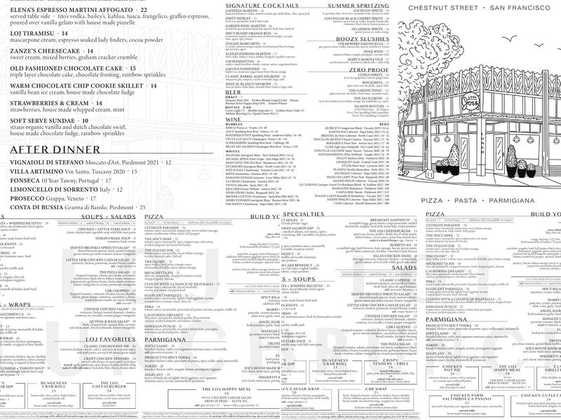 Little Original Joe's Menu