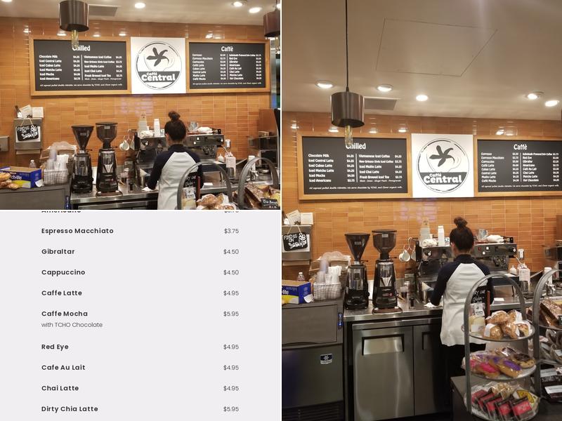 Caffe Central Menu