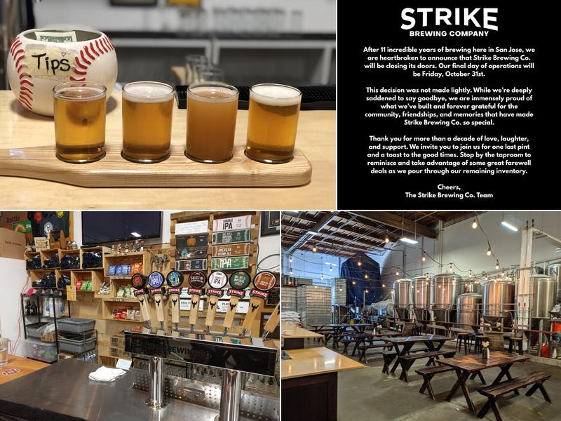 Strike Brewing Co. & Warehouse Taproom 2099 S 10th St #30, San Jose