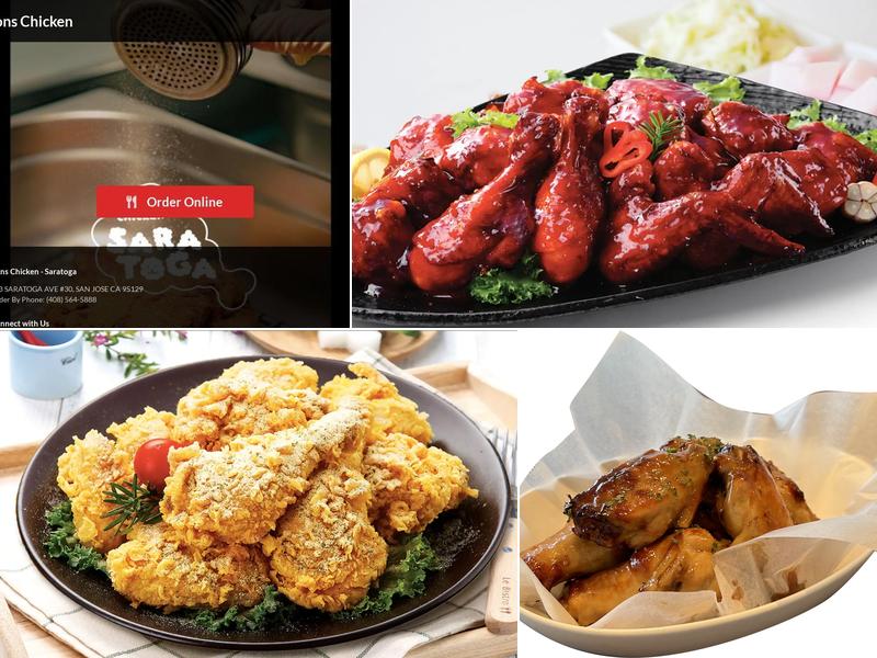 Vons Chicken Saratoga Menu