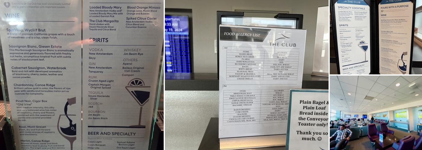 The Club at SJC A15 Menu