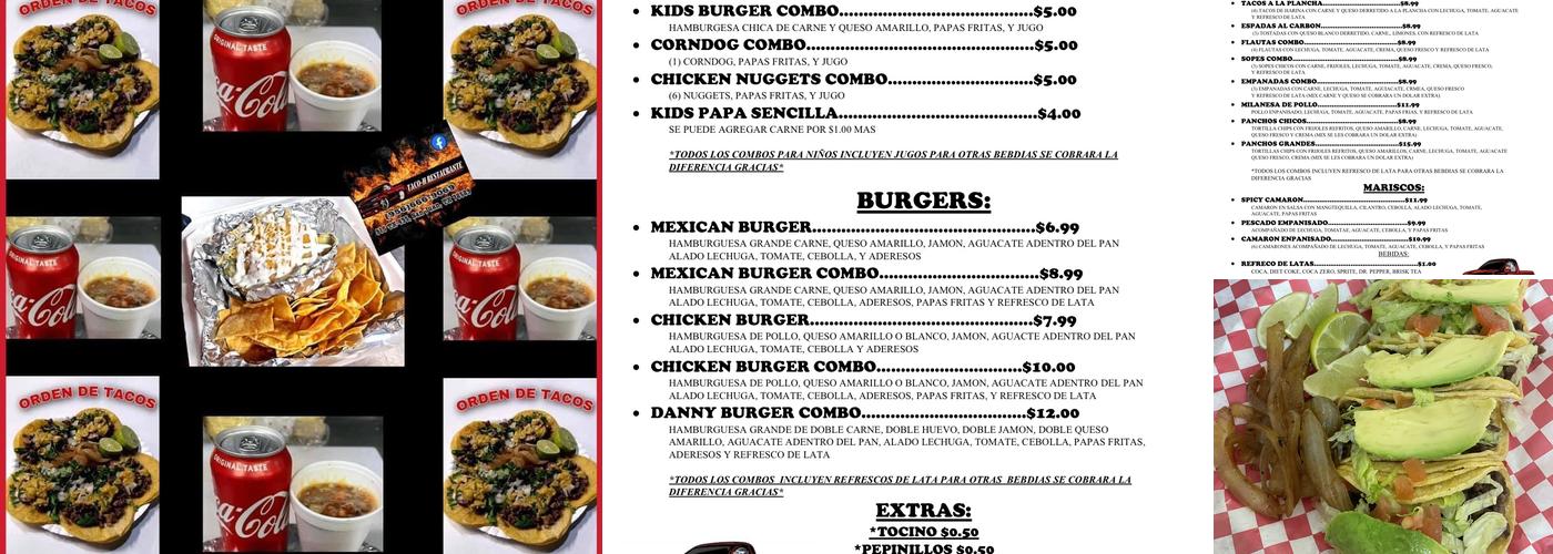 Taco H Restaurant Menu