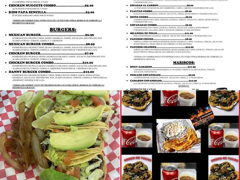 Taco H Restaurant Menu