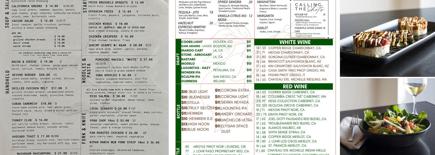Bosc & Bartlett Menu