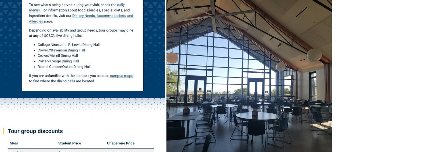 Rachel Carson/Oakes Dining Hall Menu