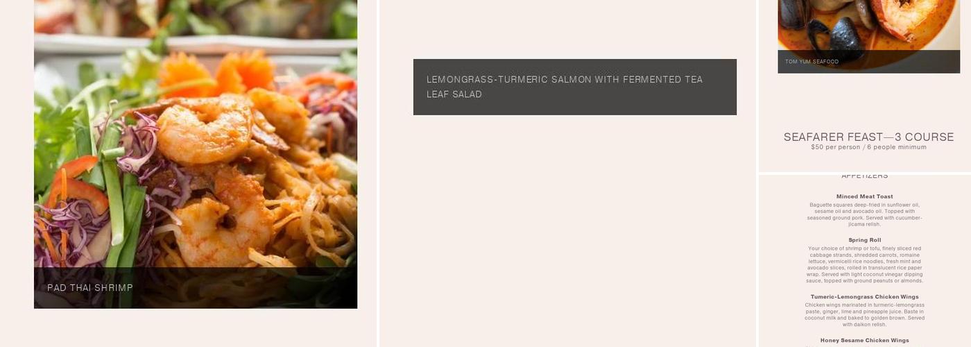 Nath’s Inspired Khmer Cuisine Menu