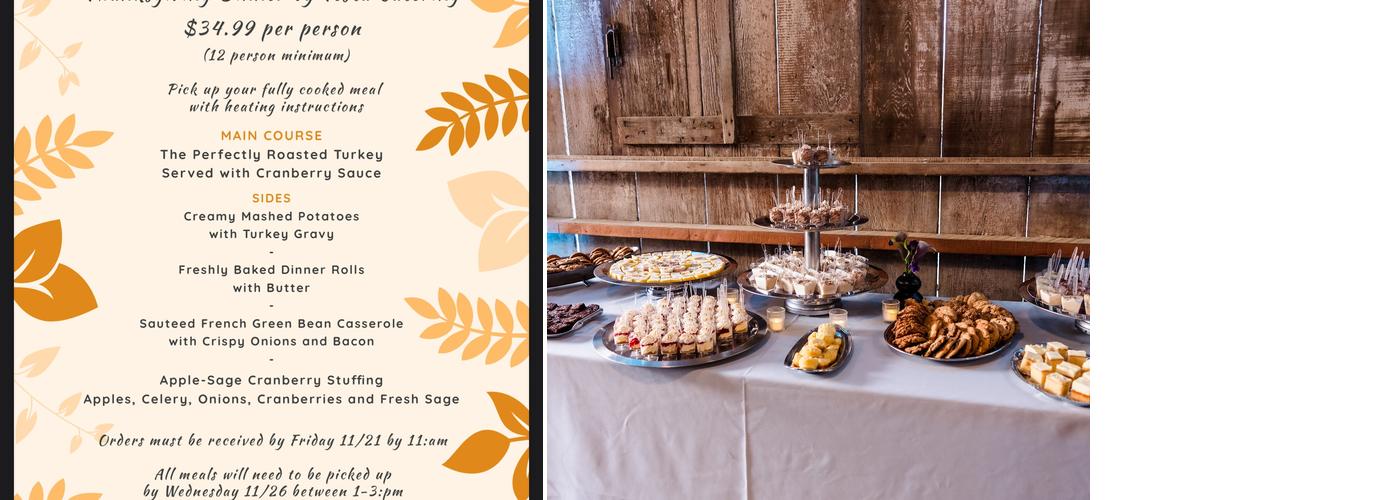 Testa Catering & Event Rentals Menu