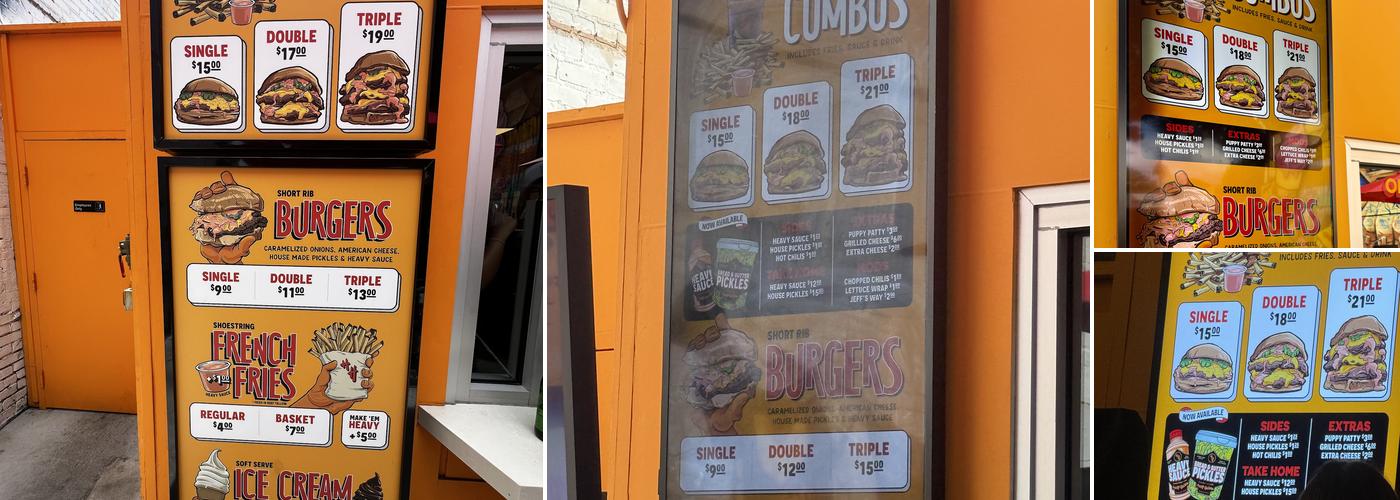 Heavy Handed Menu