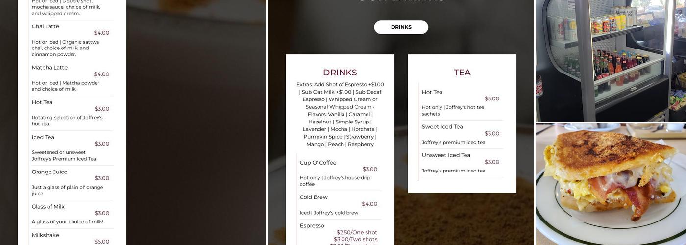 Pickford's Sundries Menu