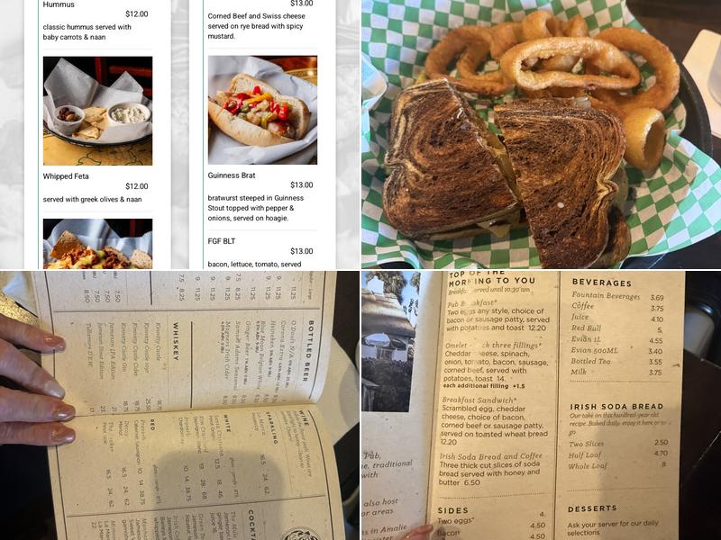 Four Green Fields Menu