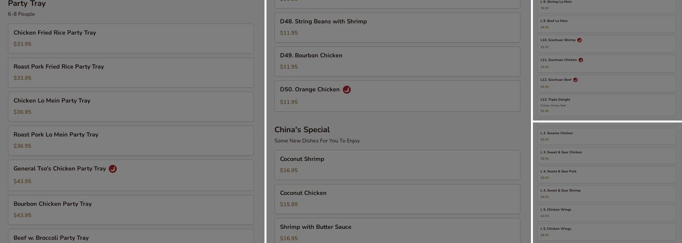 China Menu