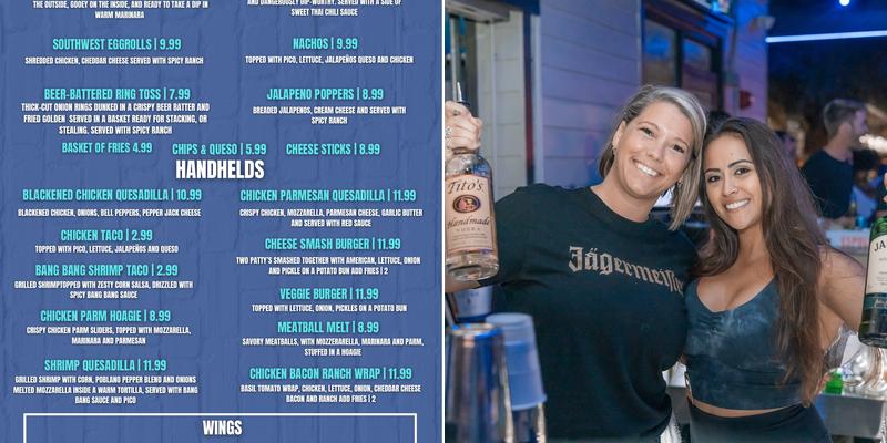 Corner Bar SoHo Menu