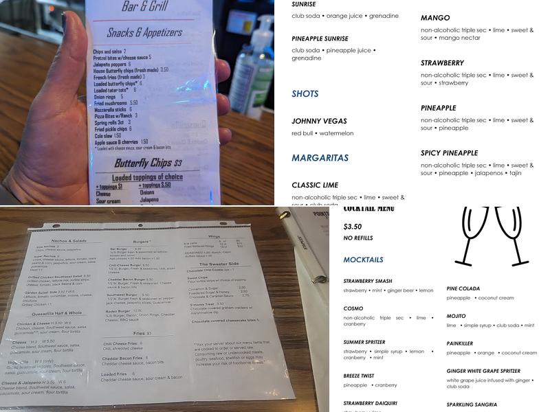 Points n Pints Bar & Grill Menu