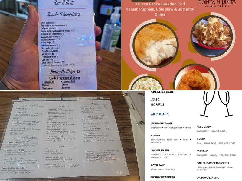 Points n Pints Bar & Grill Menu