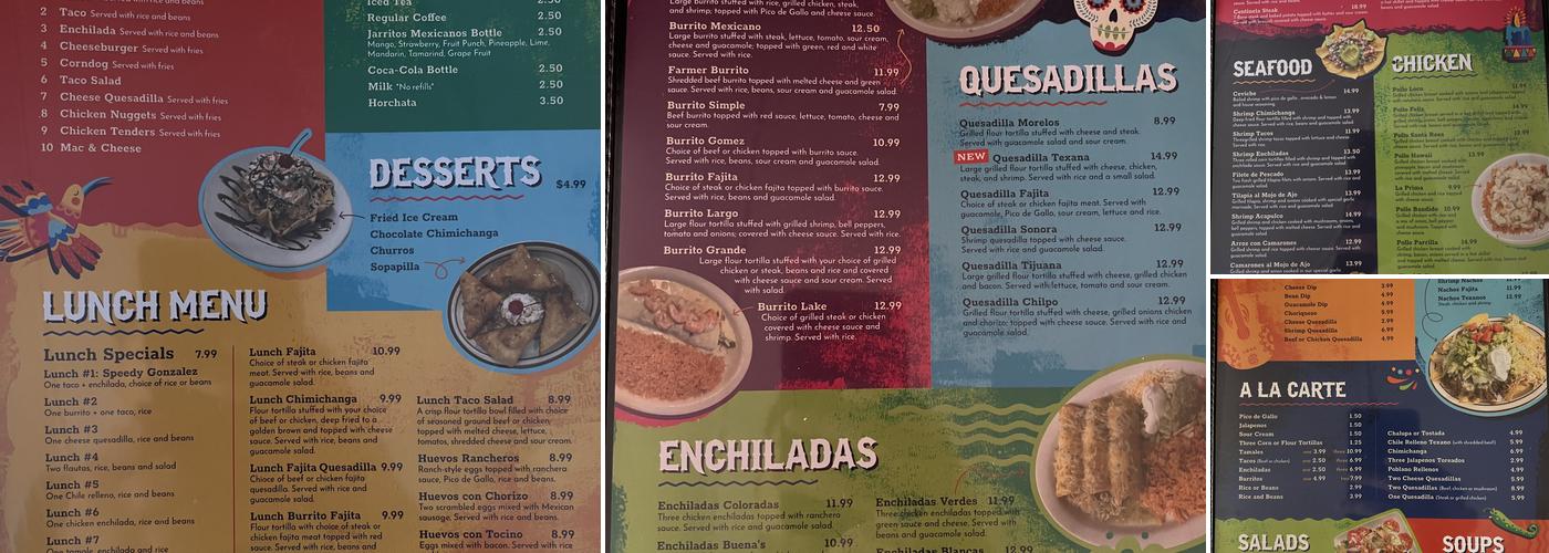 El mariachi Mexican Grill Menu