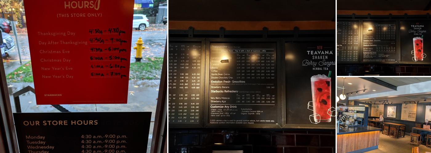 Starbucks Menu