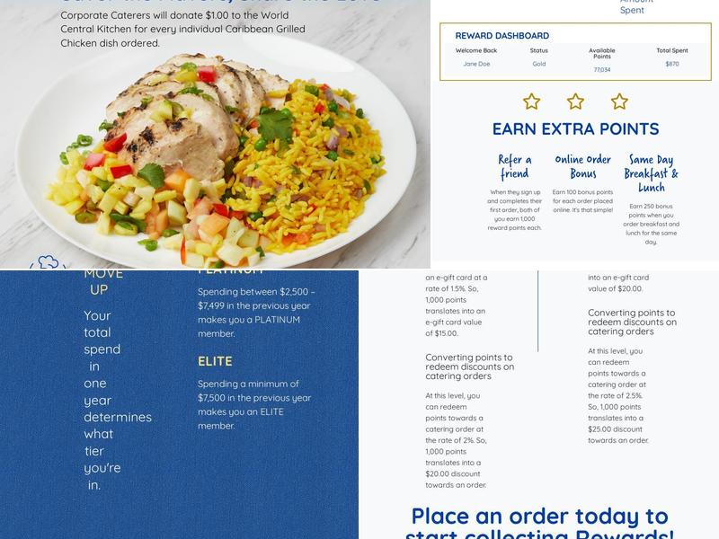 Corporate Caterers Menu